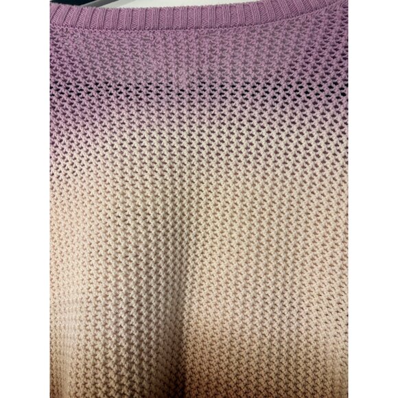 Offline by Aerie Size Small Ombre Purple, Cream & Brown Cropped Knit Sweater - Picture 5 of 7